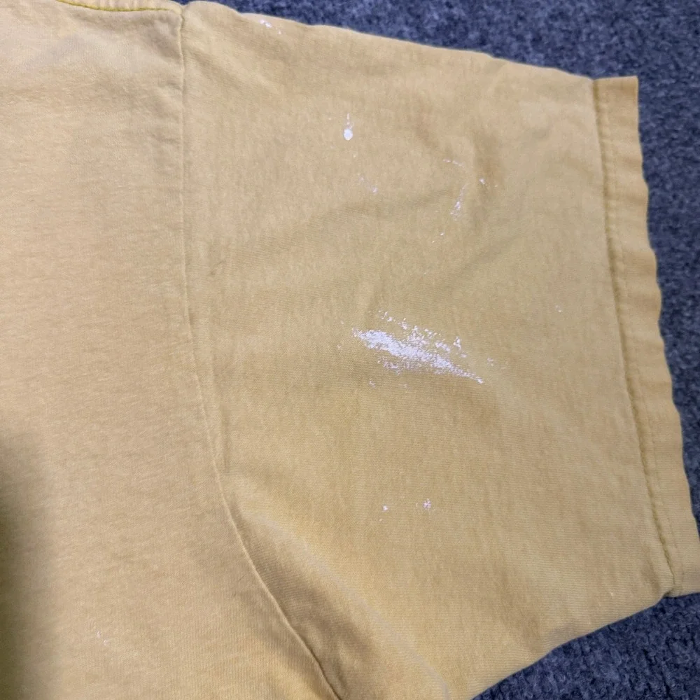 Vintage Nike Athletics 71 Distressed T-Shirt Mens XL/XXL Yellow USA Made